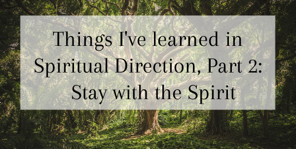 Things I’ve Learned In Spiritual Direction, Part 2: Stay With The Spirit